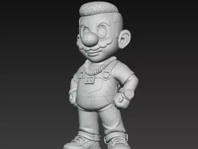 Mario Bros haircut casual Free 3D print model