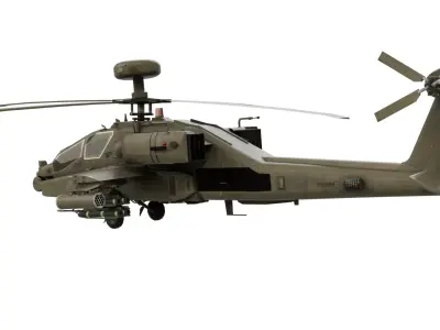 AH-64D Apache Combat Helicopter 3D model