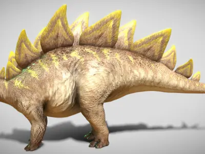 Stegosaurus 2024 Low-poly 3D model