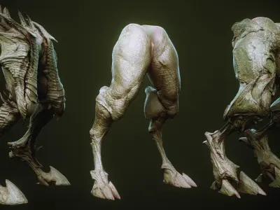 DEMON part four 40 Legs with Blendshapes 3D model