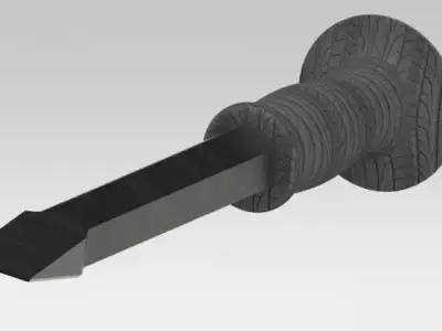 Cold Chisel with Guard Free 3D model