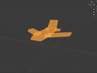 LowPolyPlane airplane in program Low-poly 3D model