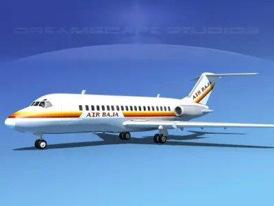 Doulgas DC-9-20 Air Baja 3D model