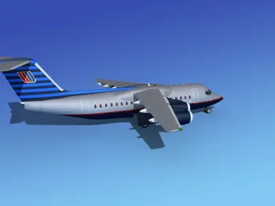 BAe 146-200 United Airlines 1 3D model