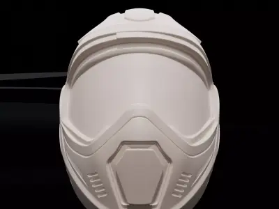 Sci-Fi Astronaut Spacesuit Helmet 3D print model