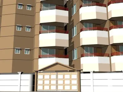 4 Apartment Buildings Pack 3D model