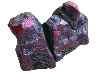 PBR Game-Ready Sci-Fi Alien Rock Free low-poly 3D model