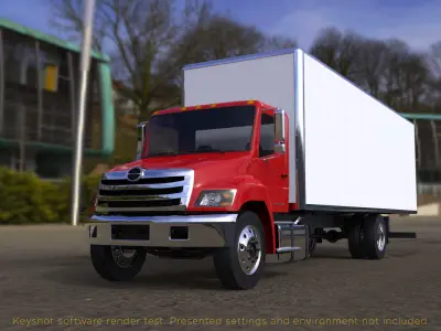 Hino Conventional 338 box truck 2014-2018 3D model