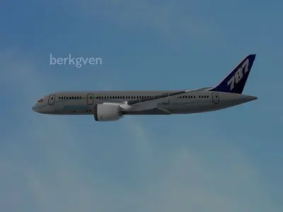 Boeing 787 Dreamliner Low Poly Low-poly 3D model