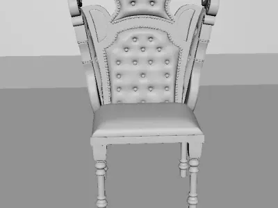 pirate chair  Free low-poly 3D model