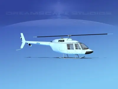 Bell 206 Unmarked 3D model