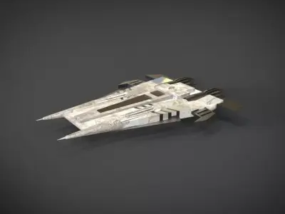 Spaceship Star trek Low-poly 3D model