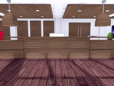 Service Desk SHC Quick Office LM Low-poly 3D model