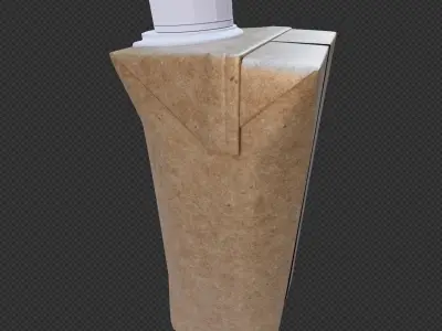 Juice Box PBR ready for AR close up shots Commercial render Low-poly 3D model