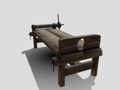 Medieval Rack Low-poly 3D model