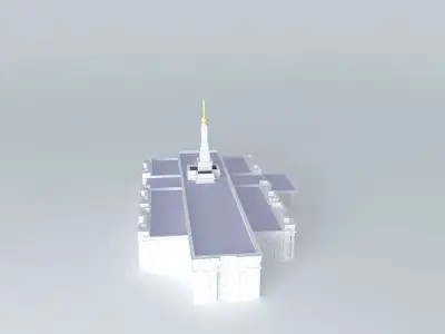 LDS. Temple Fresno California Templo Mormon. 78th. operating ... Free 3D model