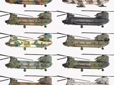 Helicopters Chinook CH-47 Collection 