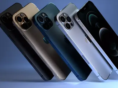 iPhone 12 pro model all colors 3D model