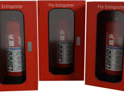 Fire Extinguisher In Box 3D model