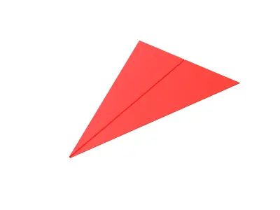 Paper Plane v5 006 Low-poly 3D model