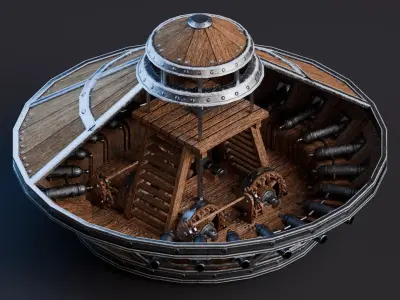 Da Vinci Inventions - Armoured Fighting Vehicle Low-poly 3D model