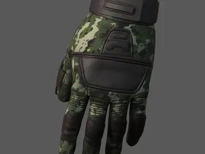 Gloves military combat soldier armor scifi fantasy 3d human  Low-poly 3D model