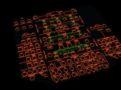 AIRBUS A320 OVERHEAD PANELS 3D print model