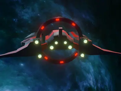 Space Fighter - The protector of the galaxy Low-poly 3D model