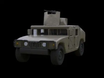 Humvee military vehicle 3D model