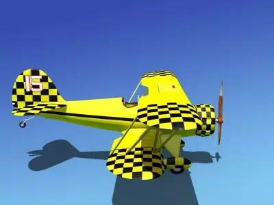 Waco YMF-5 V14 3D model