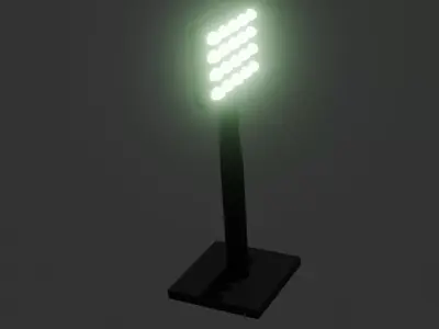 Stadium Focus Light 3D Model Free low-poly 3D model