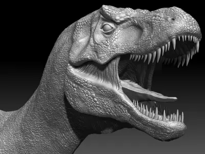 Dinosaur Juvenile Tyrannosaurus Rex Sculpt Project 3D model