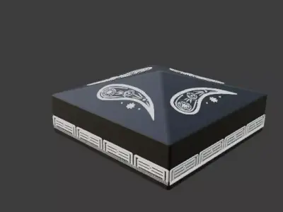 Uzbek national doppi 3D model Low-poly 3D model Free low-poly 3D model