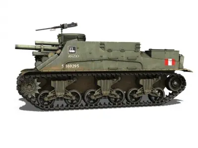 M7 Priest - Anzio 3D model