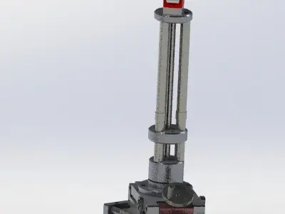 Six axis fine-tuning mechanism 3D model