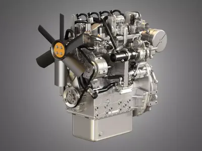  404F-E22TA - 4 Cylinder Diesel Engine  3D model