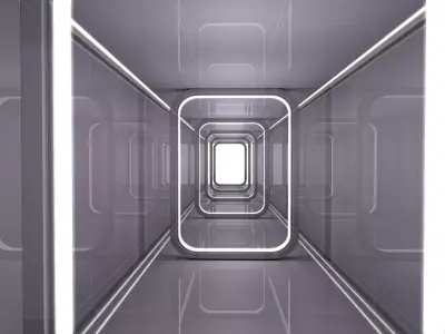 Sci Fi Corridor 3D model 173