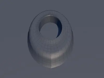 Oval Outdoor Seat Low-poly 3D model
