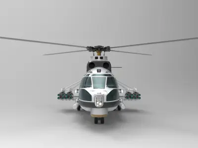 IAR 330 helicopter 3D model