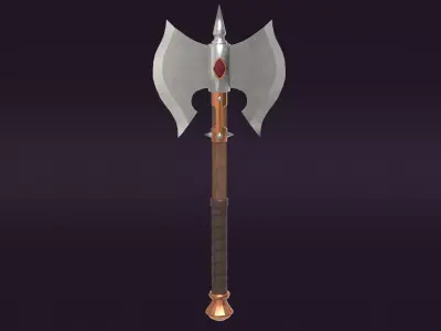 Double Edged Axe Low-poly 3D model