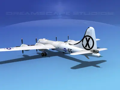 Boeing B-29 Superfortress V07 3D model