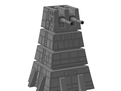 CUSTOM Heavy Cannon Turbolaser 3D print model