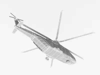 Medical helicopter lowpoly Low-poly 3D model