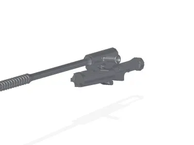 STG-44 gun with wooden handle 3D model