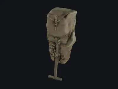 World War 2 US D-Day Backpack 3D model