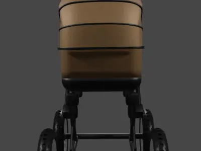 Baby carriage 3D model buy