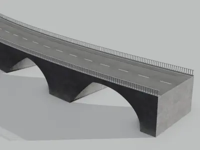 Bridge 3D models Low-poly 3D model