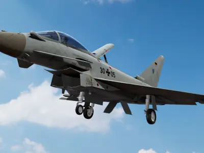 Eurofighter Typhoon - Fighter Jet Low-poly 3D model