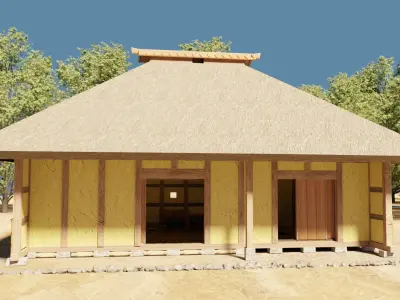 Japanese old farmers house 3D model
