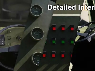 Classic Military Truck by Nikdox Low-poly 3D model